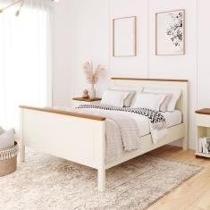 Cama Casal Ananda Cabecasa Madeiramadeira Off-white/Mel