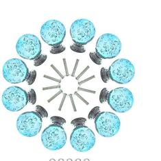 10 peças puxadores de armário de vidro bolha de cristal de forma redonda com parafusos puxadores de gaveta de 30 mm puxadores para armário de cozinha armário gaveta cômoda estante guarda-roupa