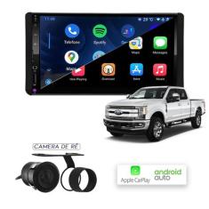 Multimídia MP10 CarPlay e Android Auto Ford F250 2000 a 2011 - First O