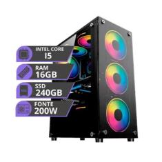 Pc Gamer Computador Cpu Intel I5 Hd SSD 240GB Memoria Ram 16gb - MJB I