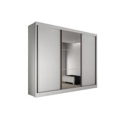 Guarda Roupa Casal 3 Portas de Correr e 6 Gavetas c/ Espelho Toulon Br