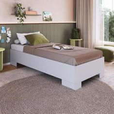 Cama Solteiro Xangai Branco - Art In Móveis, Branco, Moderno
