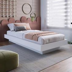 Cama Solteiro Zurique Branco - Art In Móveis, Branco, Moderno