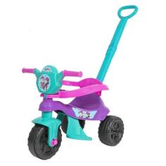 Triciclo Roxo Infantil Empurra Baby Dog Passeio Pedal Kendy