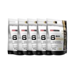 Kit 5X Whey Protein Isolado Six Gold 2Kg - Bodybuilders