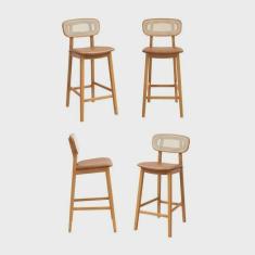 Kit 04 Banquetas Liz Cabecasa Madeiramadeira