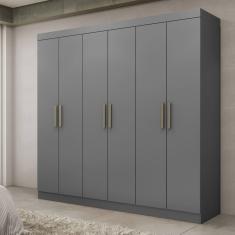 Guarda Roupa Casal Paris 6 Portas 2 Gavetas Paris Espresso Móveis