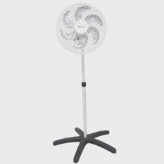 Ventilador Coluna 50cm Plástico Branco 200W Industrial Turbo Turbão 6 Pás Bivolt 110V 220V Vitalex