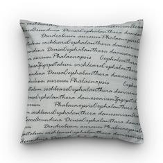 Capa de almofada VivaIN escrita cru com preto