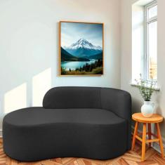 Divã Recamier Orgânico Tokyo 180cm Lado Esquerdo Linho - Doce Sonho Mó