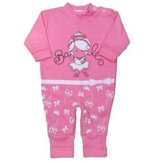 Macacão Bebê Suedine Estampas Variadas 1 Peça Menina - Koala Baby, M, 