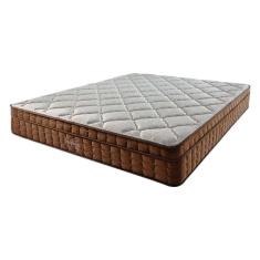 Cama Box Bege E Colchão Star Pillow In Casal