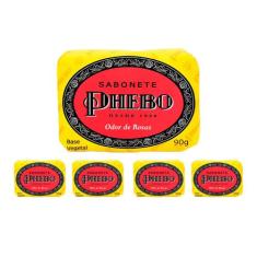 Kit 5 Sabonetes em Barra Phebo Odor de Rosas 90g
