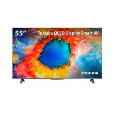 Smart TV QLED 55" 4K Toshiba 55C450NS Google TV 3 HDMI 2 USB Wi-Fi - TB035M TB035M