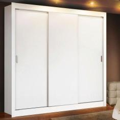 Guarda-Roupa Casal 3 Portas de Correr Branco Mônaco Madesa, Branco