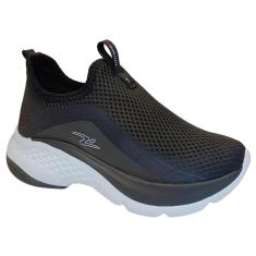 Tênis Infantil Adrun Action Float Original Calce Fácil Preto E Branco Escolar Confortável-Masculino