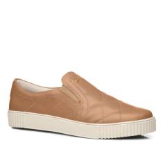 Tenis Pegada Feminino em Couro Caramelo 219016-03-Feminino