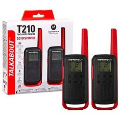 Rádio Comunicador Talkabout 32km T210BR Vermelho/Preto Motorola