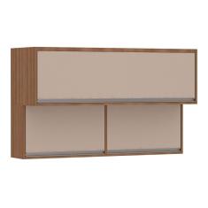 Armário Aéreo 120cm 3 Portas Basculantes Lari Vanilla
