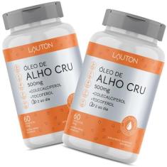 Óleo De Alho Cru 500Mg C/ Vitamina E + D3 - 60 Cápsulas Softgel Lauton