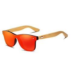 Óculos de Sol Masculino Kingseven Hastes de Madeira com Proteção Polarizados UV400 Y5788 (Preto)