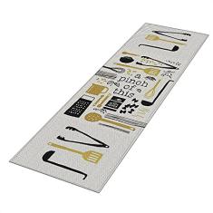 Tapete Passadeira A Pinch of This Antiderrapante-Bege-50x180