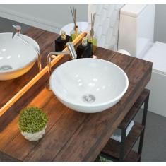 Kit Cuba R35 Com Válvula Click 1'' B e Sifão Cromado e Flexível Branca