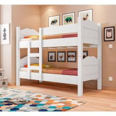 Beliche Multifuncional Que Vira 2 Camas Madrid com Grades de Proteção - Branco