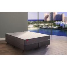 Cama Box Solteiro Molas Superlastic Nassau Cinza