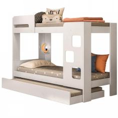 Treliche Vegas para Colchão 188x88 com Prateleira Tigus Cor Branco