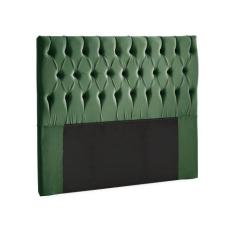 Cabeceira Cama Queen 163cm Capitonê Atlas Estofama , Verde