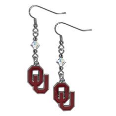 Brincos pendentes de cristal Siskiyou NCAA, Branco