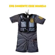 Kit Fantasia Infantil Policial Brinquedo Dardo Espuma Distintivo 2/9 a