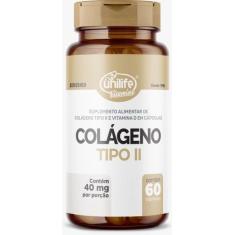 Colágeno Tipo II (C/ Vitamina D) 60 Cápsulas Unilife