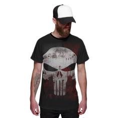 Camiseta Justiceiro The Punisher Caveira Blood Sangue - Di Nuevo, XG, 