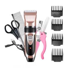 Kit Máquina De Tosa 5 Itens Gato Cachorro Tosador Silenciosa - GENZO