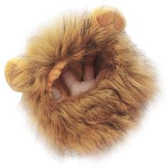 Tiara para Animais de Estimação, Chapéu de Poliéster Macio para Animais de Estimação, Fantasia Fofa para Animais de Estimação, Chapéu Tipo Leão, Fantasia de Gato, Fantasia (Capuz