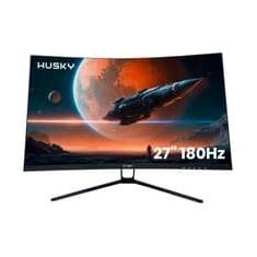 Monitor Gamer Husky Storm 27' LED, Curvo, 180Hz, Full HD, 1ms, DisplayPort e HDMI, 99% sRGB, Adaptive Sync, Ajuste de Ângulo - HGMT001