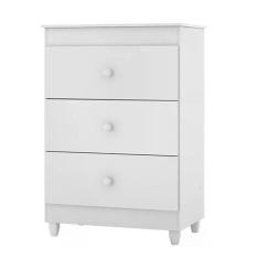 Cômoda Ternura 3 Gavetas - Branco - Peternella Móveis, Branco