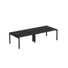Mesa De Plataforma Dupla Para 4 Pessoas Corporativa 160x120-4p Pdc16-12-4p Preto
