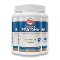 Kit 3 Ômega 3 Epa Dha Vitafor 120 Cápsulas