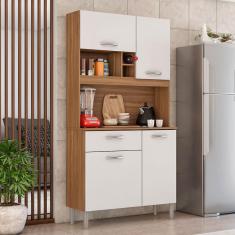 Cozinha Compacta Demóbile Malta com 4 Portas e 1 Gaveta - 91 cm de Largura