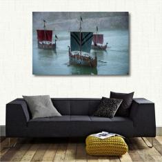 Quadro decorativo Navegação Vikings - Tela em Tecido