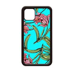 Capa para iPhone 12 Pro Max com folha de flor e céu azul feliz para Apple Mini Mobile Case Shell