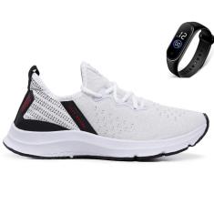 Tênis Feminino/Masculino Para Caminhada Academia Treino Dia a Dia Conforto leve+Relógio-Unissex