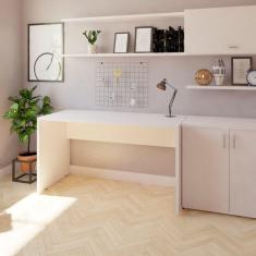 Mesa para Escritório 180cmx70cm 25mm Bramov Móveis Branca