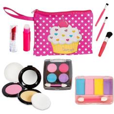 Conjunto de brinquedos de maquiagem Beverly Hills Pretend, conjunto de cosméticos de beleza My First Princess para meninas, crianças fingem brincar, v