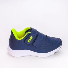 Tênis Infantil Kidy Super Conforto Marinho e Amarelo Neon