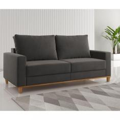 Sofá 3 Lugares Veludo 180cm Vicente Viero Móveis