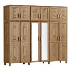Guarda-Roupa Casal com Espelho 12 Portas 3 Gavetas Grécia - Móveis Cav